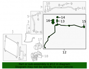 Lexus RX450h 20-22 air conditioner heater-condenser tube