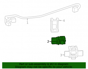 Lexus GX460 20-23 Rear Bumper Parking Sensor Black 202