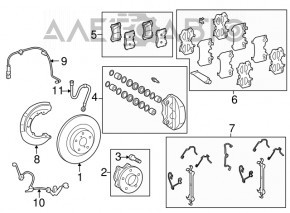 Front Left ABS Sensor Wire for Lexus LS460 07-09 RWD