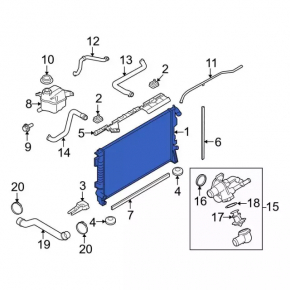 Ford Flex 09-12 Water Cooling Radiator
