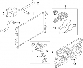 Ford Flex 09-12 Water Cooling Radiator