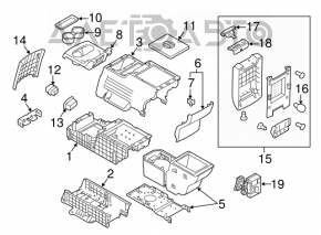 Central rear console Ford Flex 09-12 prerest