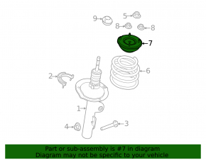 Front shock absorber support left Ford Explorer 11-13