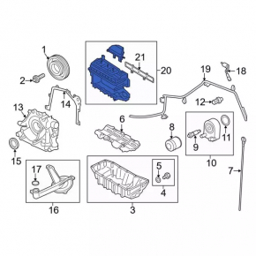 Intake manifold Ford Fusion mk5 13-20 1.5T with Map Sensor, without resonator