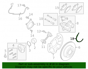 Brake hose rear left Ford Ecosport 18-21 AWD