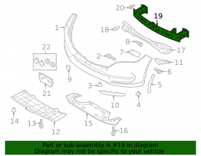 Front bumper reinforcement Mazda CX-5 17-21