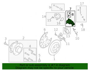 Rear right caliper Ford Escape MK4 23- FWD electric