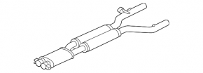 Exhaust pipe middle part Jaguar F-Pace X761 17-