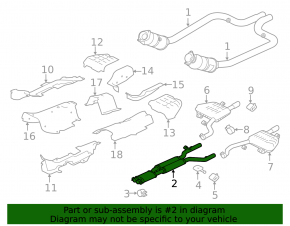 Exhaust pipe middle part Jaguar F-Pace X761 17-