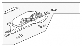 Glove box, glove compartment Jaguar F-Pace X761 17-20 brown