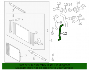 Upper cooling hose for Toyota Sienna 2010-2011