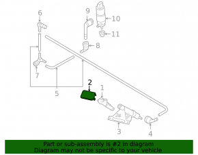 Right headlight washer cap VW Jetta 05-10