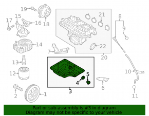 Oil pan Hyundai Elantra AD 14-20 1.4
