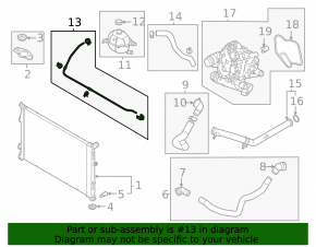 Cooling return pipe to radiator tank Hyundai Tucson 22-26 2.5 USA