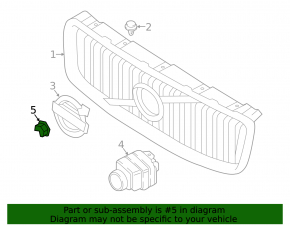 Volvo XC90 16-22 front view camera mount in the grille