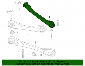 Rear left transverse control arm for BMW 5 G60 24-26