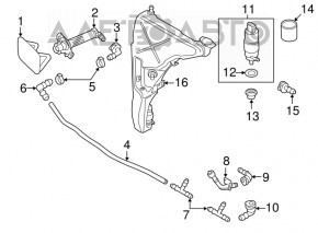 Headlight washer nozzle right Audi A6 C7 12-18