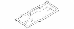 Black trunk floor covering for BMW X5 F15 16-18 plug-in for 2 rows