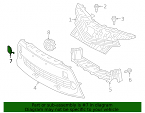 Plug towing hook front bumper left Toyota Prius V 15-17 rest
