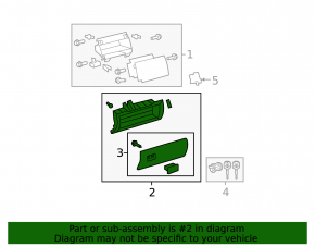 Glove box, lower glove compartment Toyota Sequoia 08-09 ser