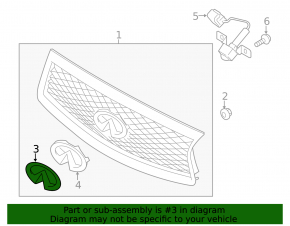 Infiniti Q50 14-20 grille emblem