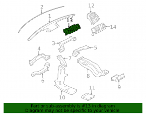 Central air duct deflector BMW X5 E70 07-09
