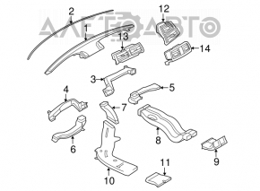 Central air duct deflector BMW X5 E70 07-09