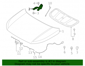 Right hood hinge for Hyundai Venue 20-25