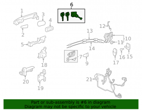 Front left lock cylinder Lexus ES300h ES350 13-18