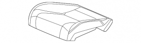 Honda Accord 23-26 passenger seat without airbag, manual, black fabric with white stitching, without headrest, dry-cleanable