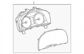 Instrument cluster Lexus ES350 13-13 pre-rest, 96k