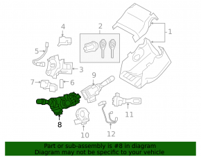Left steering column switch Toyota Prius 20 04-09 under fog lights