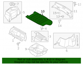 Trunk floor Kia Optima 11-16 hybrid