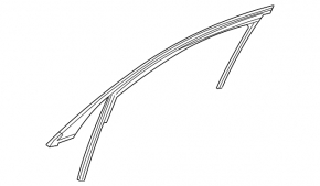 Glass seal front right door Mercedes C-class W205 15-21