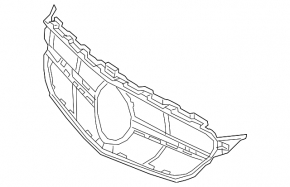Radiator grille Mercedes C-class W205 300/350e 15-18 AMG pkg, without chamber, Diamond