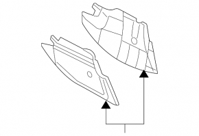Left side trim for center console, Mazda3 03-09