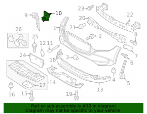 Right lower front bumper bracket for Mazda CX-5 22-25