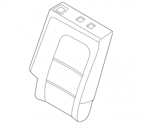 Right rear seat backrest Ford Bronco Sport 21-25 without AIRBAG, combined leather black and dark gray