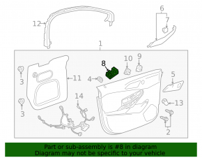 Front left window lift control for Buick Encore 19-22 black, 4 automatic
