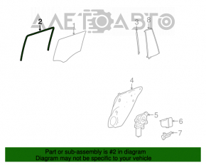 Rear right window seal for Mercedes X164 GL