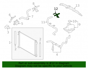 Cooling system tee Lexus NX200t NX300 15-21