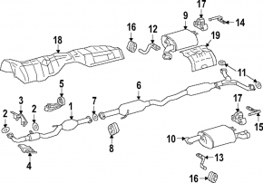 Intake pipe with catalytic converter Toyota Avalon 19-