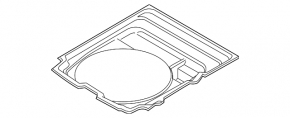 Flooring on the trunk floor of Volvo V90 17-19 usa T5, T6 for the spare tire