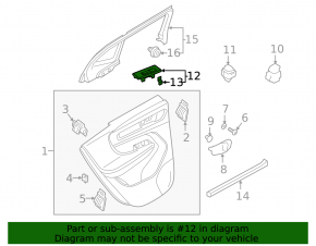 Volvo XC40 19-25 rear left window control trim, black, scratches