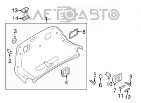 Audi A6 C7 12-18 trunk lid closing button