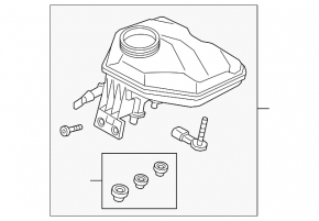 Audi E-Tron 19-23 Master Cylinder Reservoir with Cap
