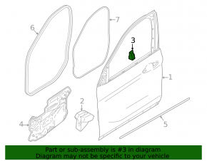 Door absorber front right BMW X1 F48 16-19 small