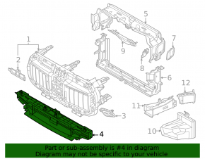Lower radiator deflector blinds for BMW 7 G70 23-25