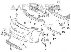 Left fog light plug Toyota Prius 50 16- structure, sand