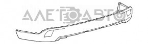 Toyota Highlander 14-19 rear bumper lip structure, missing left part, scratch